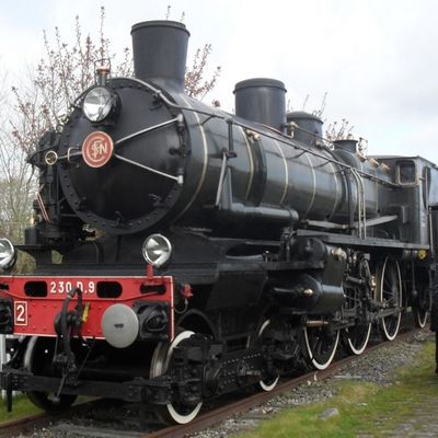 Locomotive vapeur 230 D 9 en baie de Somme (1)