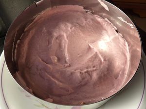 Bavarois framboise au chocolat blanc et croustillant