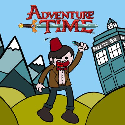 Fan-art Adventure Time-lord : mix Dr Who/Adventure time