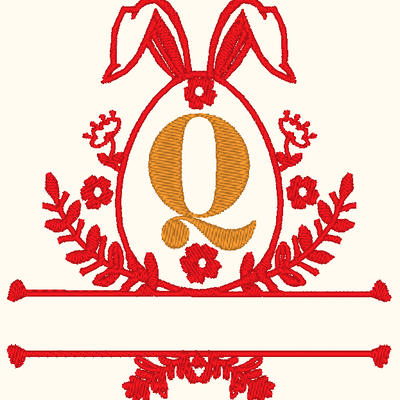 ABC lapin de Pâques: la lettre Q