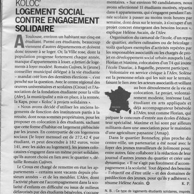 Une bonne idée : logement social contre engagement solidaire