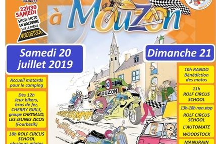 Mouzon (08) 23 ème Fête de la moto les 20 et le 21 juillet 2019 