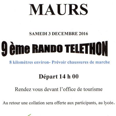 Rando Téléthon à Maurs