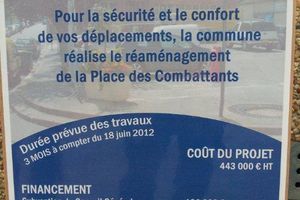 Le début des travaux de la Place des Combattants