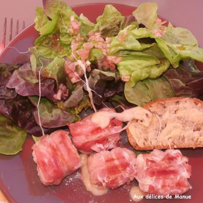 Roulés de dinde à l'abondance et poitrine fumée, à la plancha