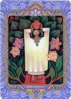 Triple Goddess Tarot d'Isha Lerner, d'après les oeuvres de l'artiste Mara Berendt Friedman.