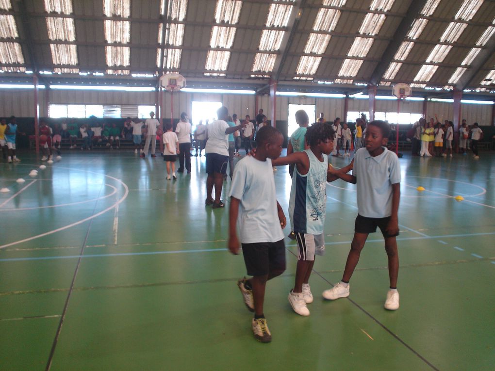 Suite à un entraînement intensif à l'école, nos élèves de CM1 et CM2 ont pu participer à une rencontre sportive inter-écoles au gymnase des Abymes. Ils en sont ressortis véritablement ravis !