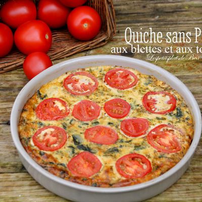 Quiche sans pâte aux blettes et aux tomates