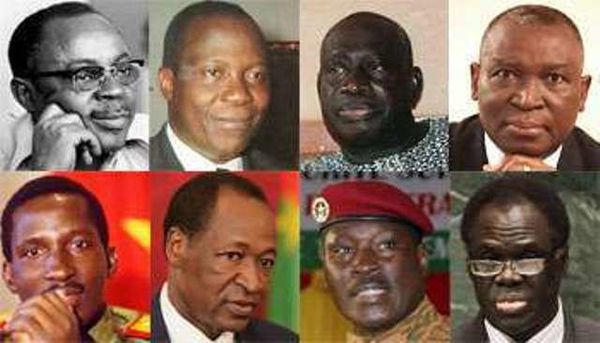 Présidents Haute Volta et Burkina Faso