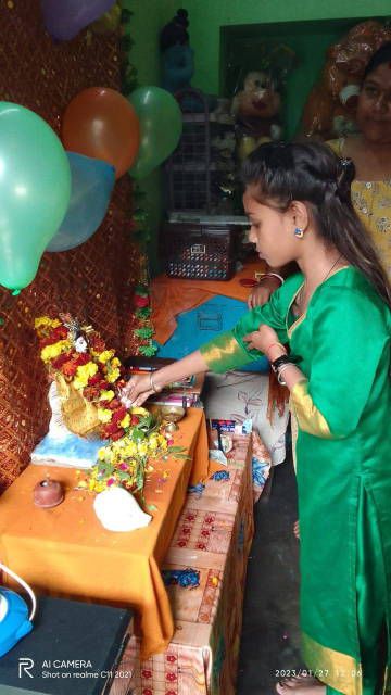 Diaporama : Sarasvati puja au soutien scolaire de Bonoshree