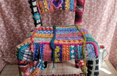 Chaise patchwork laine Hippie