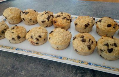 Muffins flocons d'avoine & pépites de chocolat 