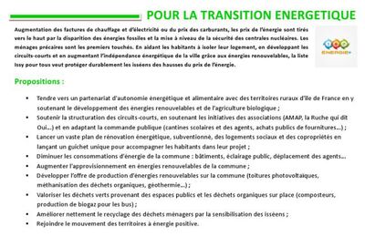 Municipales  à Issy: Transition énergétique