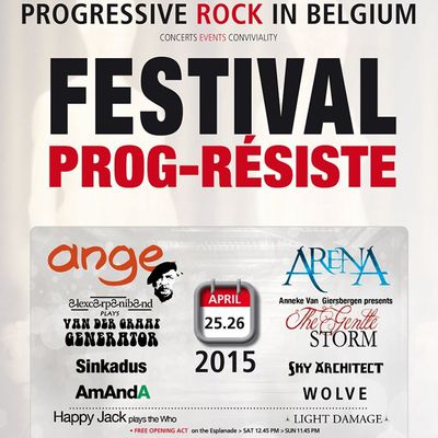 Festival PROG RESISTE - 25/26 avril 2015 à Soignies (Belgique)