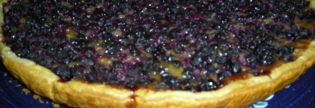 Tarte aux myrtilles.