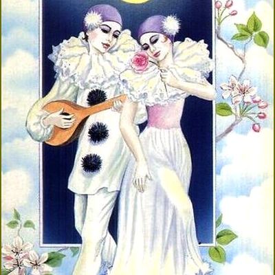 Pierrot - Colombine et Arlequin illustrés -  Pierrot et colombine -