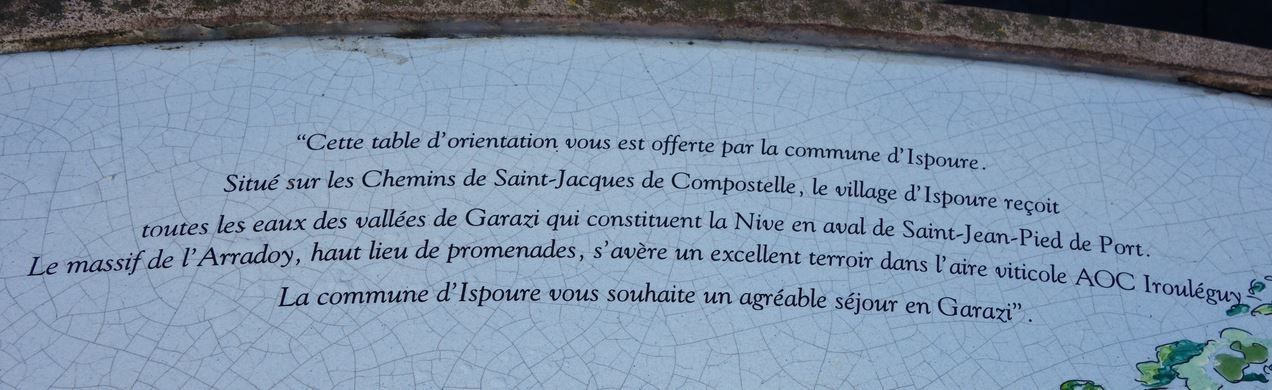 Table d'Orientation Ispoure ( Pyrénées-Atlantiques 64 ) AA