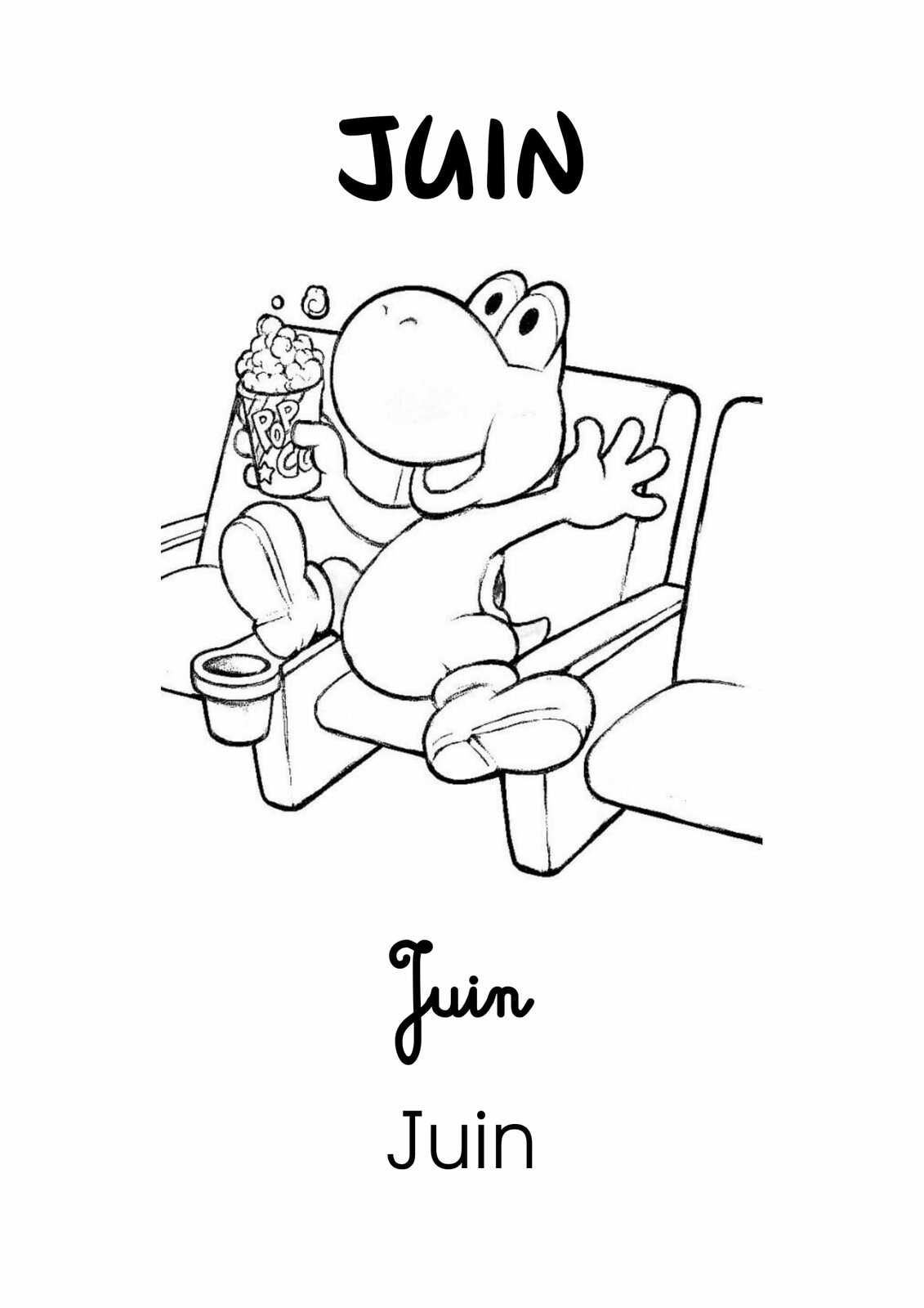 Coloriage Mois De Juin Maternelle Les Mois de l'Année 2 : Juin [Affichage][Coloriage][Maternelle][CP] - Le  Bazar du Lion