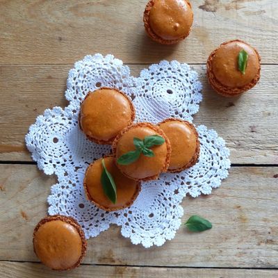 Macarons infiniment abricot-basilic