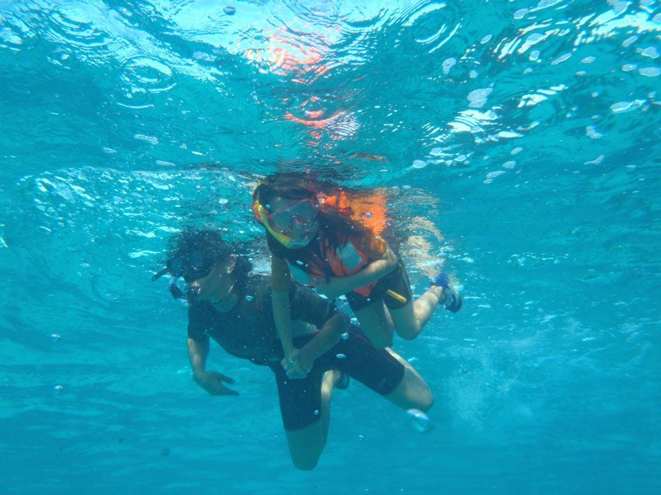 Ballade en Bateau sur l'atoll de nokanhui mai 2012