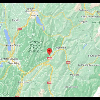 Savoie - Montailleur - Position château sur carte