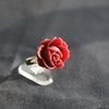 Bague en Résine Rose Rouge