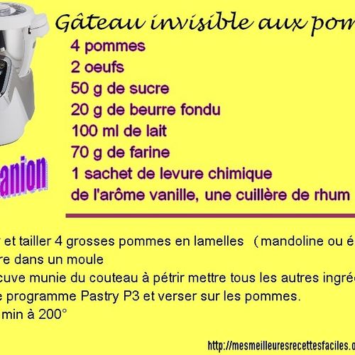 Gateau Invisible Aux Pommes Au Companion Ou Pas Mes Meilleures Recettes Faciles