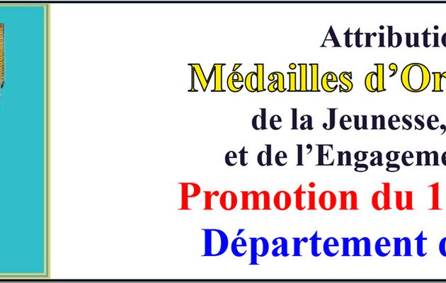 Attribution des médailles d'Or et d'Argent JSEA au 14 juillet 2015 (contingent préfectoral du Finistère) 