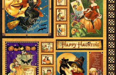 Halloween Greetings cards-Happy haunting-Happy Halloween-Halloween Labels and Papers