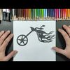 Como dibujar una moto 🏍️ paso a paso