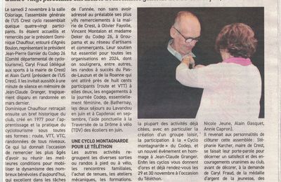 Assemblée Générale de l'US Crest cyclo