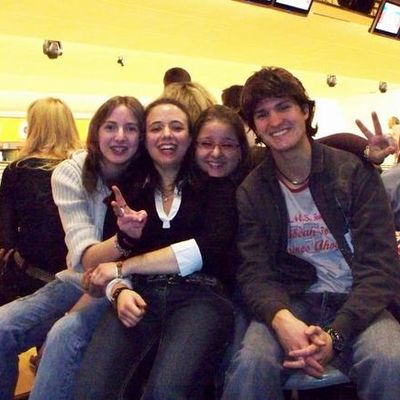 My friends and me in the bowling