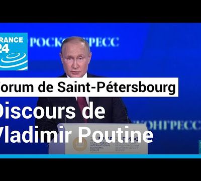Le discours de Vladimir Poutine au Forum économique de Saint-Pétersbourg • FRANCE 24 - 18/06/2022.