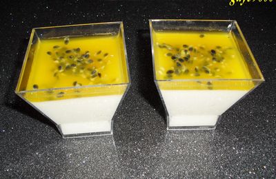 panna cotta aux fruits de la passion