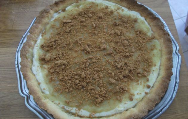 tarte rhuabarbe mascarpone spéculoos à ma facon