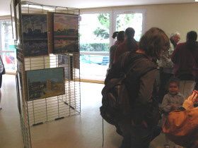 11e exposition de l'atelier dessin et peinture de L'Ile Saint Denis (93), adultes et enfants, le 20 juin 2009, salle Joliot Curie.   