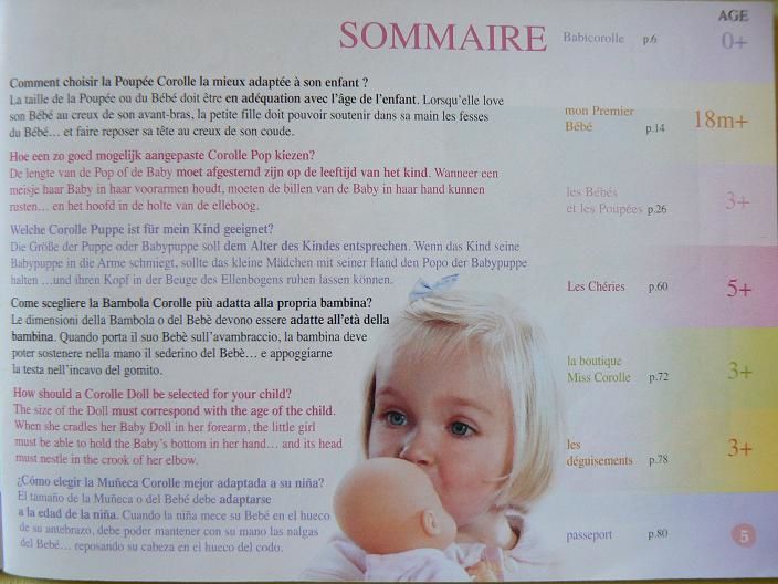 Contenu identique au catalogue grand format, avec quelques minimes différences de présentation. 

Le babi corolle est inclus.

Imprimé en février 2004.