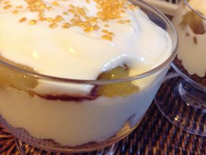 Verrine pommes caramélisé ,spéculoos et fromage blanc