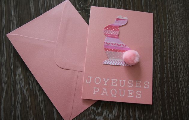 Cartes de Pâques lapinou à pompoms.