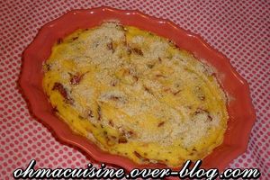 Gratin de polenta aux tomates séchées