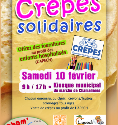 Crêpes solidaires - samedi 10 février - 9h/17h - avec les produits "C'est Qui Le Patron !?"