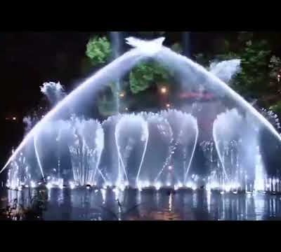 Bonne année 2023 jets d'eau feux d'artifices