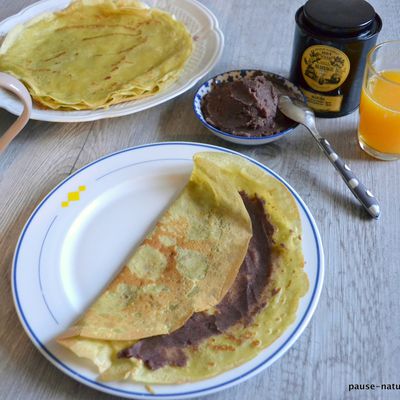 Crêpes au thé Matcha