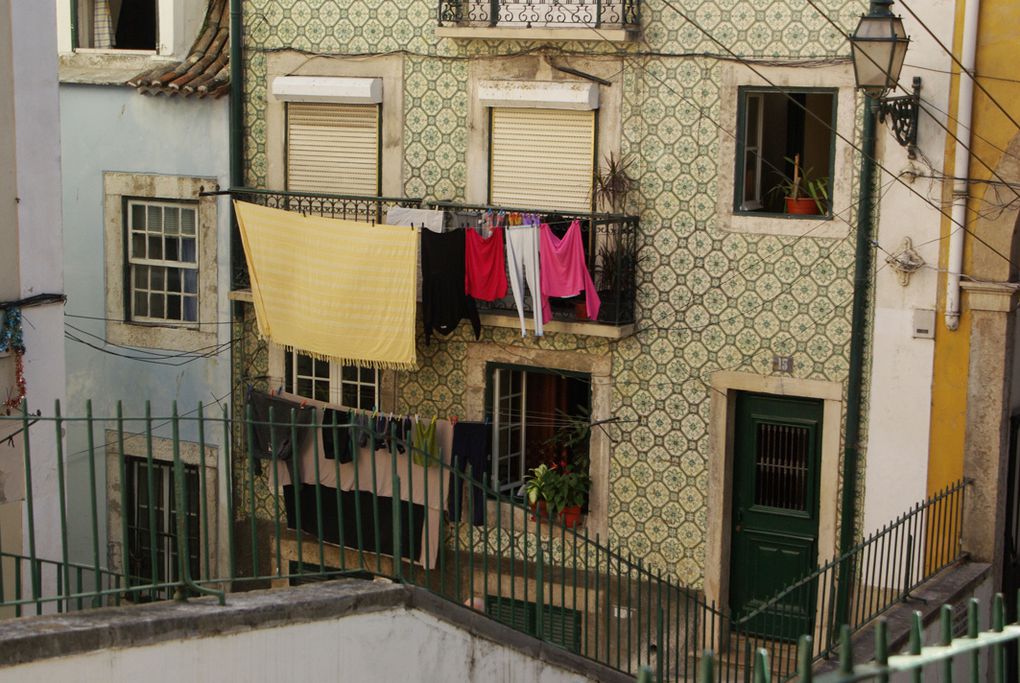 Images de mes ballades matinales à Lisbonne, support architecturale et matières d'inspirations