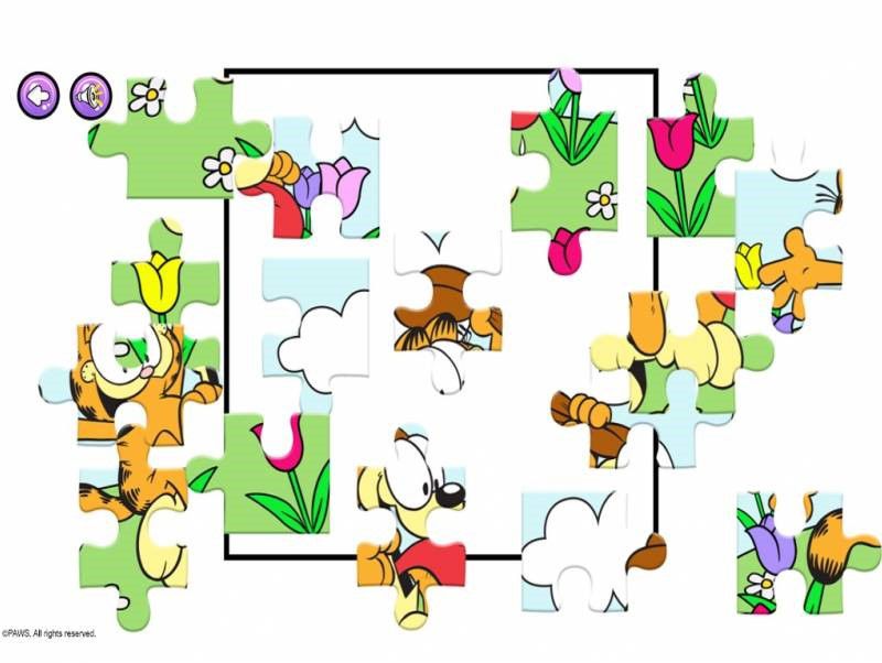 L’un des puzzles du jeu mobile « Garfield Jigsaw »