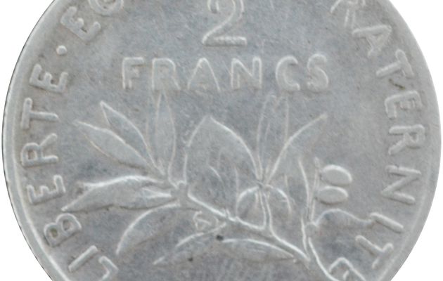 2 francs La Semeuse 1908 France