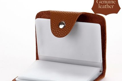 Porte cartes vertical chic caramel Cuir véritable 10 x 7 cm PRIX 9€ 