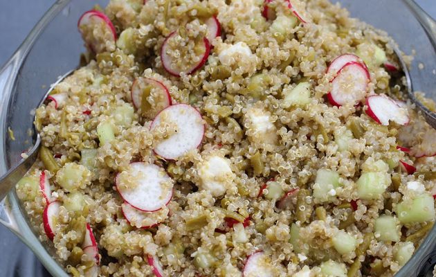 salade  quinoa thon radis feta