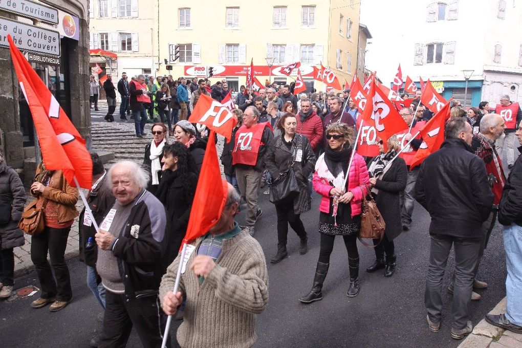 31 mars: 5000 manifestants au Puy, 1million 200 000 dans le pays, une grève très suivie