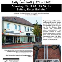 Reichspogromnacht in Soltau Sally Lennhoff (1871 - 1943) | 24.11.09 19:00 Soltau, Roter Bahnhof